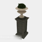 European Column Stand With Flower Vase