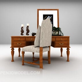European Desk Chair Painting Set 3d model