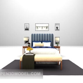 Хутряний килим прямокутної форми 3d модель