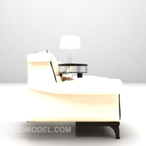 Model 3d Kain Putih Sofa Ganda Eropa