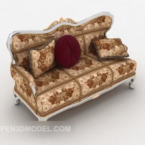 European Exquisite Elegant Sofa 3d model
