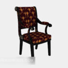 Exquisito sillón europeo modelo 3d.