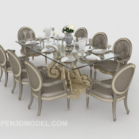 European Fashion Home Table 3D-malli