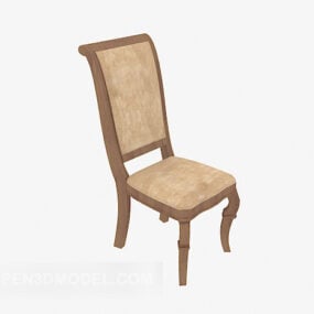 كرسي أوروبي فاخر عالي الظهر نموذج ثلاثي الأبعاد
