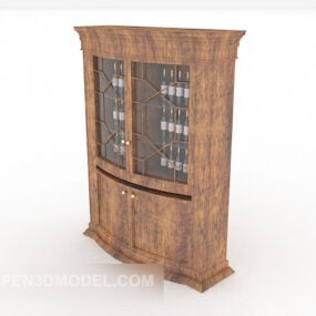 European Fine Wine Cabinet 3d model