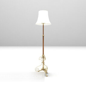 European Floor Lamp Brass Material 3d model