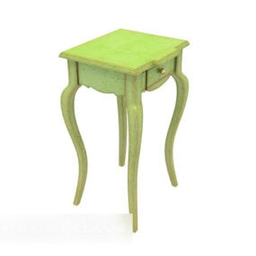 שולחן צד וינטג' אירופאי בסגנון טרי דגם תלת מימד