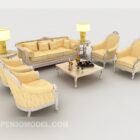 Set di divani in oro europeo
