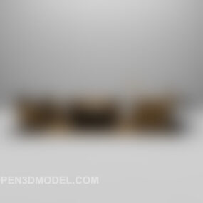 यूरोपीय गोल्ड सोफा 3डी मॉडल