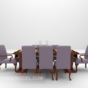 European Gorgeous Table Chair 3d model