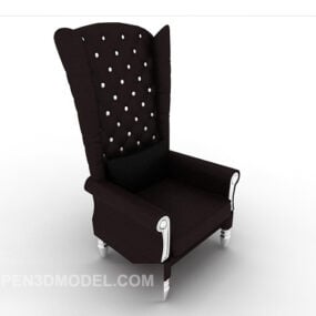 European High-back Home Chair 3d model