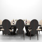 Europejski wysokiej klasy stół z krzesłami