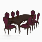 European Home Retro Dinning Table Chair