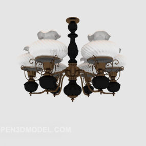 Europejski domowy klasyczny żyrandol Model 3D