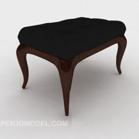 Black And White Cube Ottoman 3d model