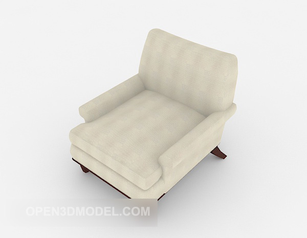 European Home Simple Grey Single Sofa