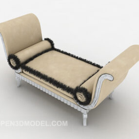 Modello 3d del divano classico europeo Lounge