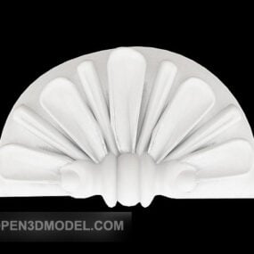 European Home White Plaster Component 3d model