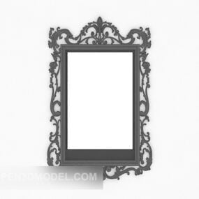 European Lace Mirror Decor Frame 3d model