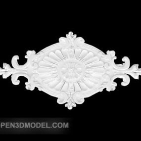 European Lamp Plate Carving 3d-modell