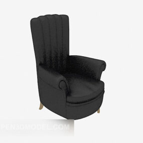 European Leather Sofa Chair 3d model
