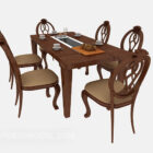 European Wood Dinning Table Chair