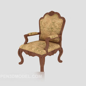 European Luxury Home Chair 3d model