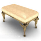 European luxury sofa stool 3d model