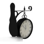 European minimalist alarm clock 3d model