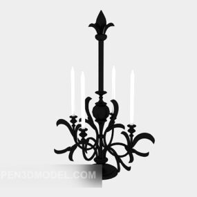 European Minimalist Candlestick Lamp 3d model