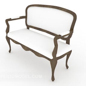 European Minimalist Casual Chair 3d model