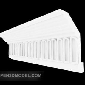 Modelo 3d de esquina minimalista de moldura europea