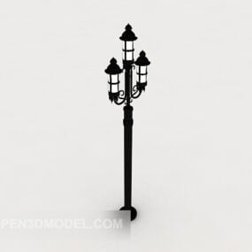 European Minimalist Street Light 3d model