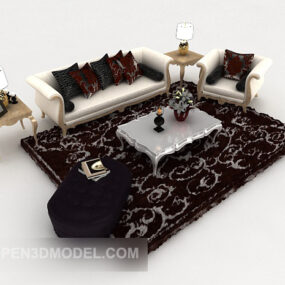 European Pattern Home Sofa 3d-model