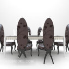 European Dinning Table High Back Chair