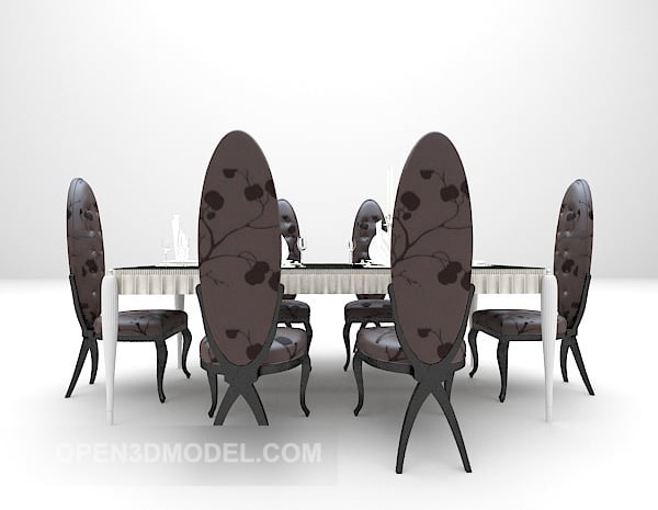 Европейский обеденный стол стул с высокой спинкой