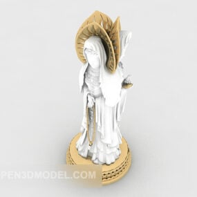 3д модель статуи Будды в азиатском стиле