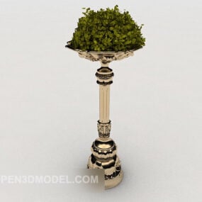 European Potted Plant Set Up 3d model