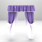 Mobilier de rideau violet européen