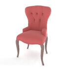 Europejskie czerwone krzesło do jadalni w stylu vintage