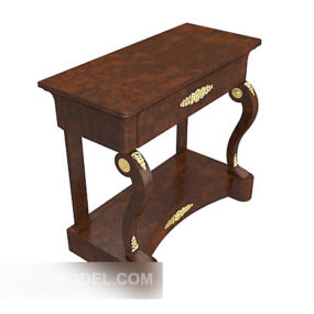 نموذج طاولة جانبية منزلية أوروبية قديمة ثلاثية الأبعاد