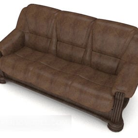 تصميم أريكة متعددة المقاعد على الطراز الأوروبي الكلاسيكي ثلاثي الأبعاد