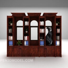 Escaparate europeo Librería Muebles modelo 3d