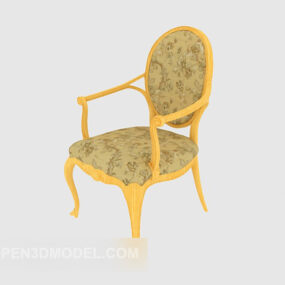 Cadeira de relaxamento desfiada europeia Modelo 3D