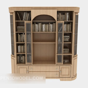 ヨーロッパのシンプルな本棚3Dモデル
