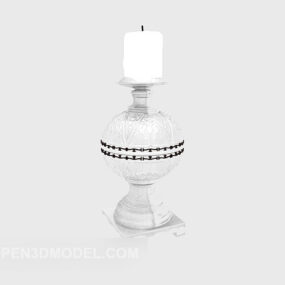 European Simple Candlestick Lamp 3d model