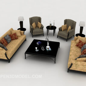 European Simple Sofa Sets 3d model