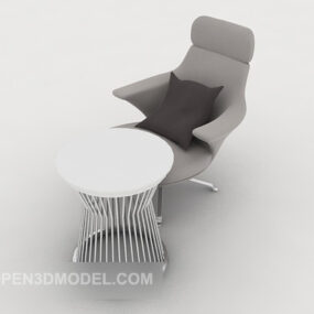 European Simple Sofa Table And Chair 3d model