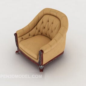 European Simple Style Single Sofa 3d model