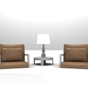 European Single Sofa Furniture 3d model
